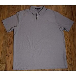 Nike Men's Golf Tiger Woods Collection Dri-Fit Polo Shirt Snap Button XL EUC